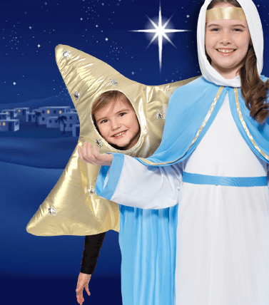 kerststal kleding maria en ster