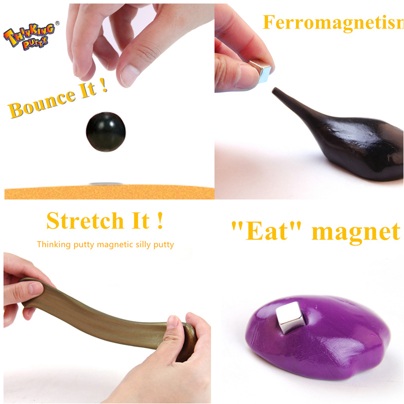 silly putty met magneet